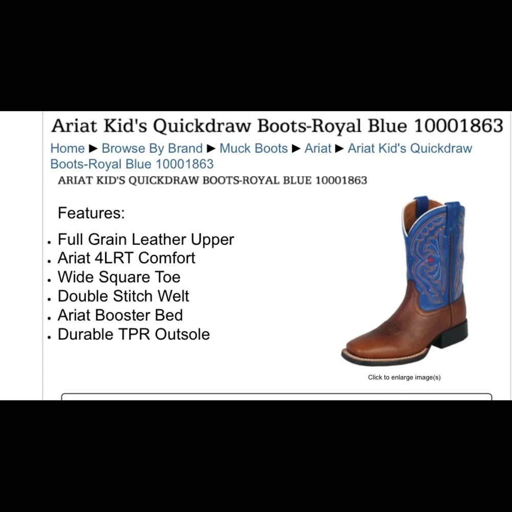 Ariat boys brown leather western boots